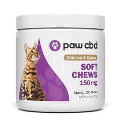 Pet CBD Soft Chews for Cats - Chicken & Catnip - 150 mg - 150 Count