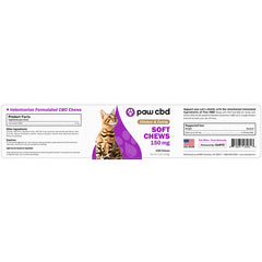 Pet CBD Soft Chews for Cats - Chicken & Catnip - 150 mg - 150 Count