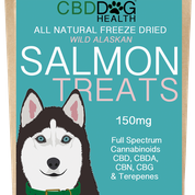 CBD Oil Freeze Dried Salmon Treats for Dogs - 3 Ounce Bag